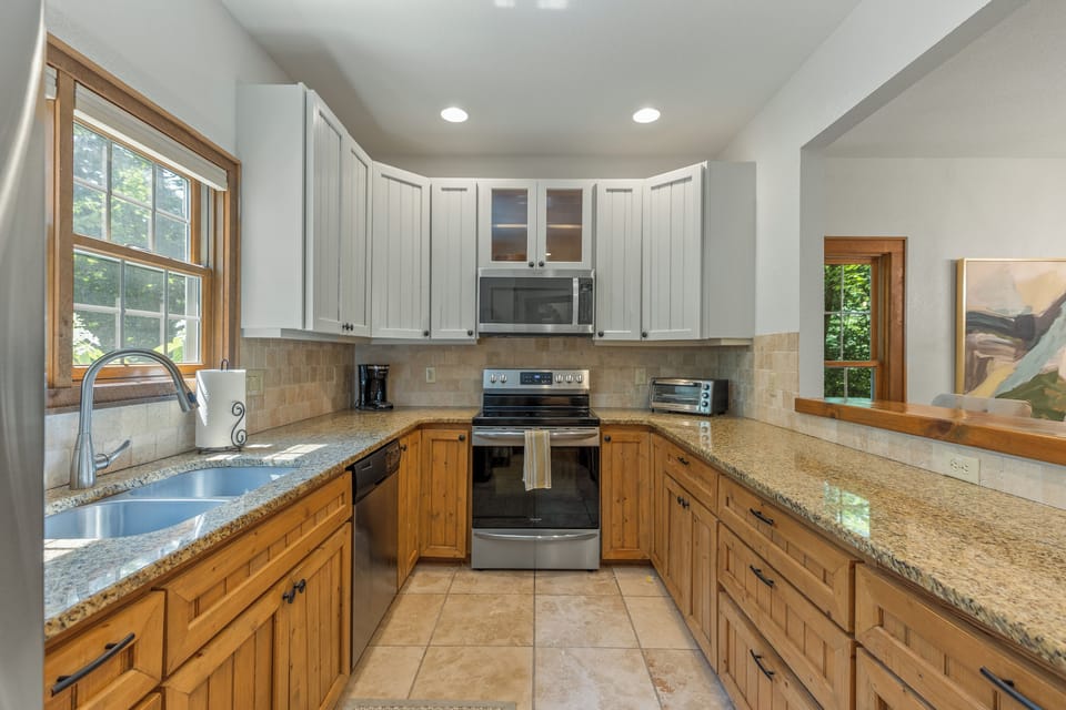 Fully-stocked kitchen