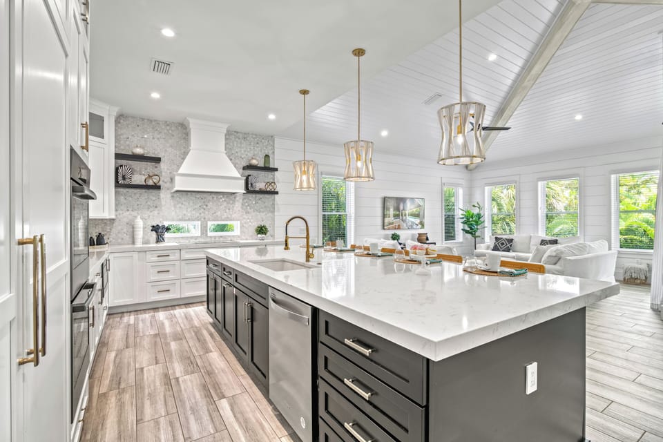 Step inside and be greeted by an amazing kitchen.