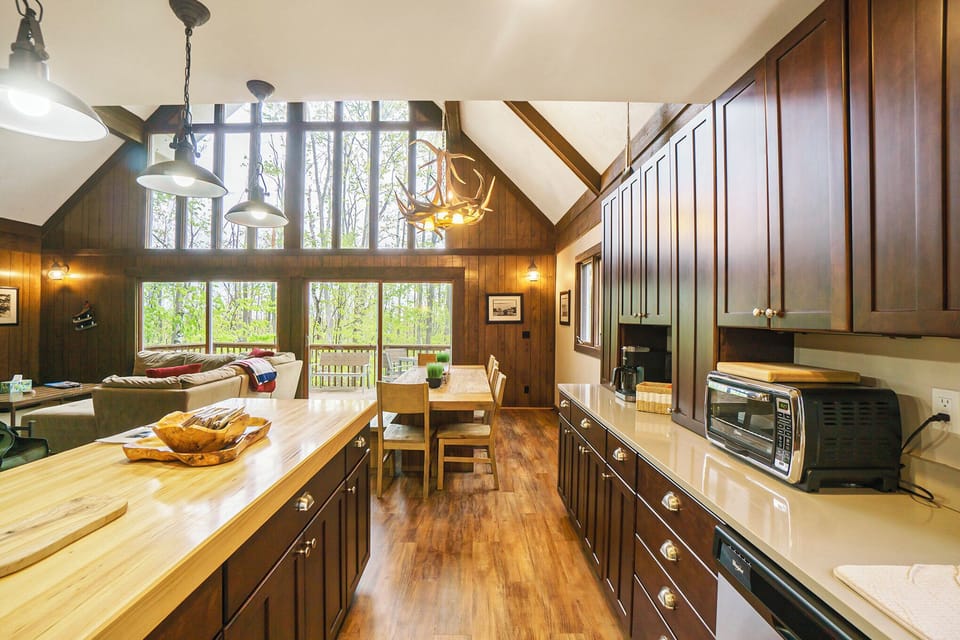 Spacious kitchen and dining area—ideal for preparing meals and gathering around the table.