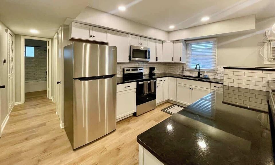Your simple, clean kitchen, ready for your next meal.