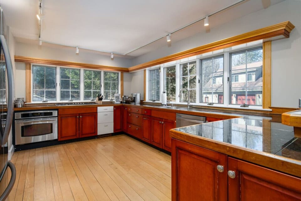 Modern, open kitchen with plenty of space to cook and gather.