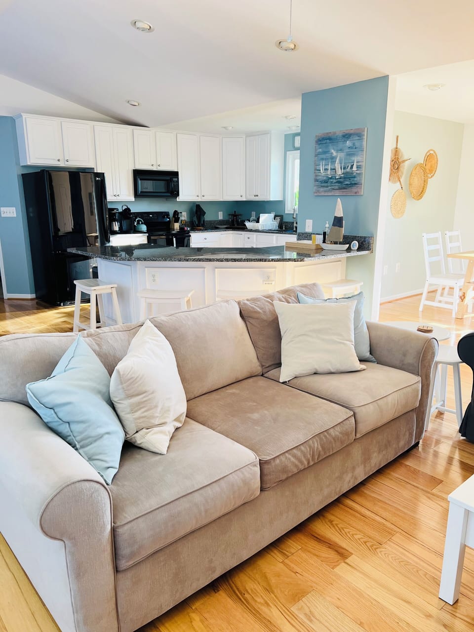 Open Concept Family, Dining & Kitchen area. Great views of lake & for gathering!