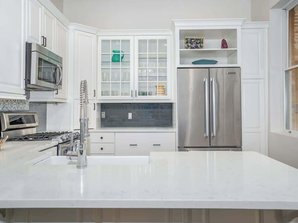 Our fully equipped kitchen has all the amenities you need for your stay, including modern appliances, cookware, utensils, and ample counter space. It's perfect for preparing meals and enjoying your time here.