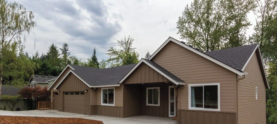Brand new construction. You have whole access to the main level of the house. There is a lower unit AirBnB with separate access to the left of the garage. 