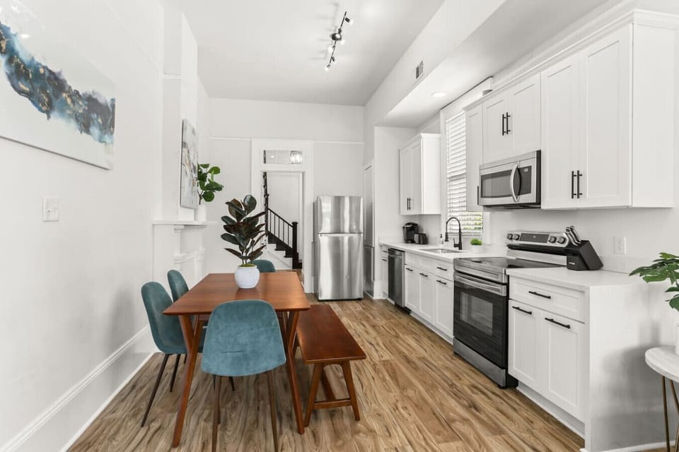 Dining area + kitchen