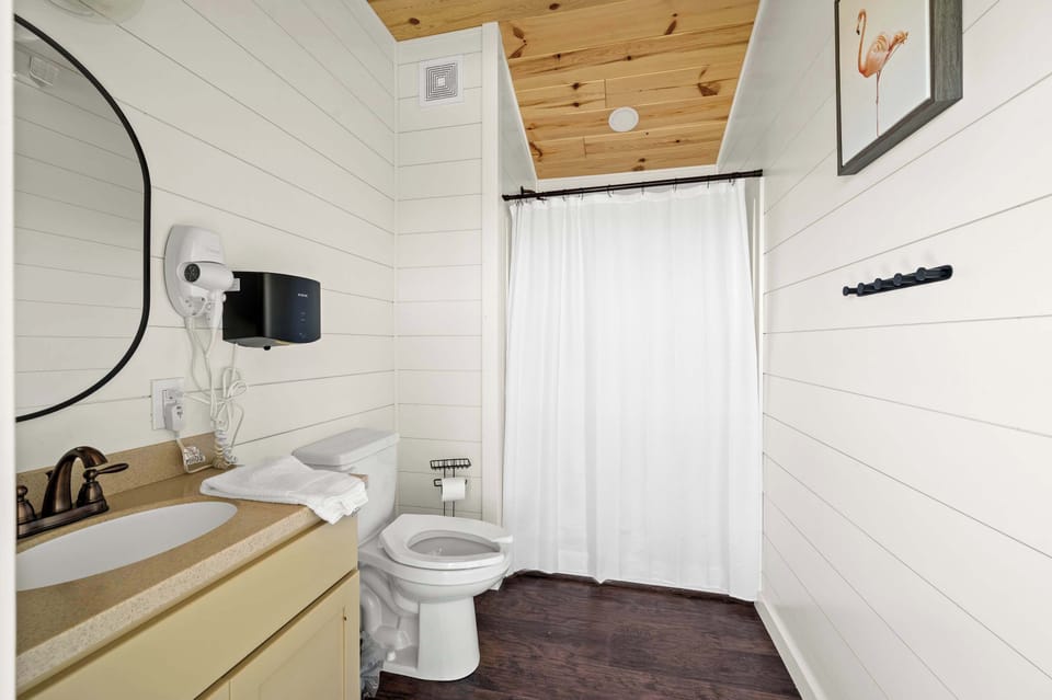 4 full, private bathrooms reserved for all Safari Tent guests