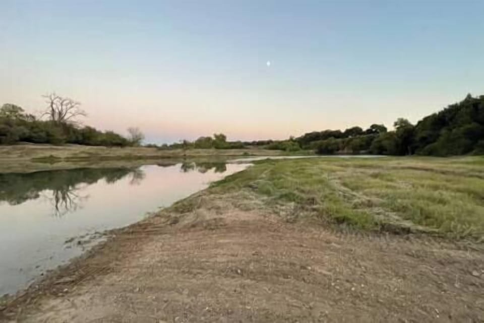 Where the river bends on the property
