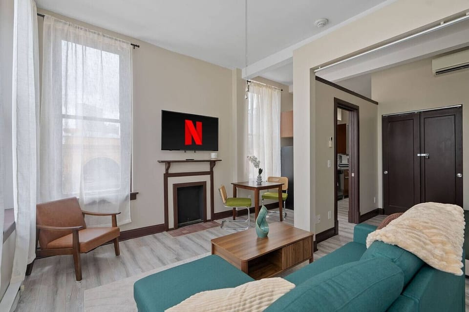 Living room with a 55-inch Smart TV