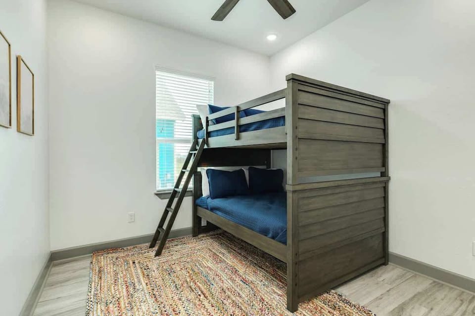 Full over Full Bunk Bed with Flat Screen TV