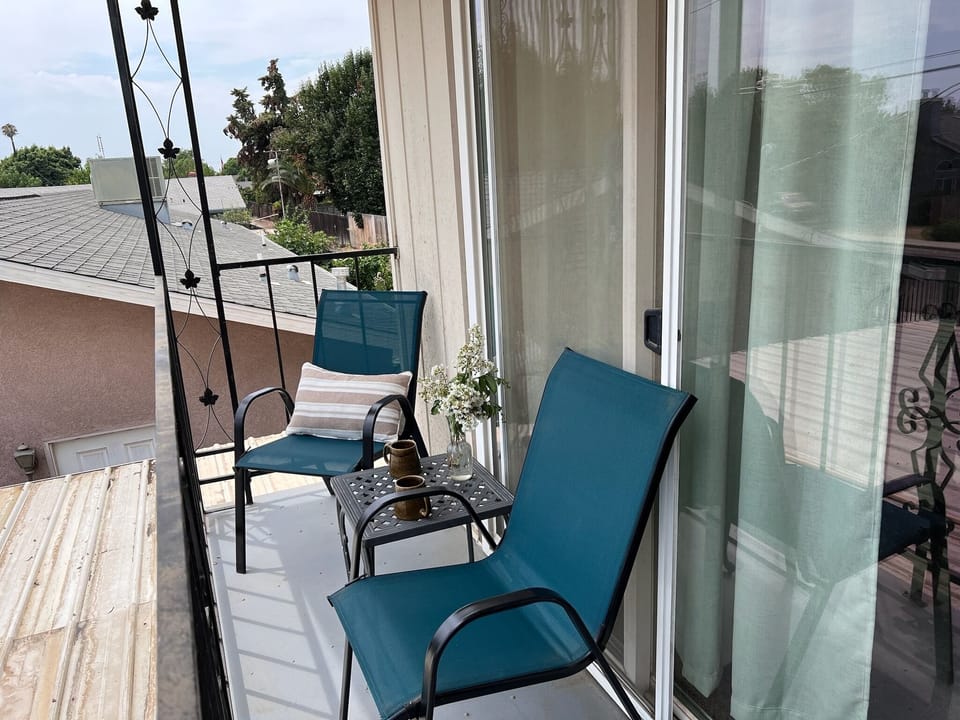Enjoy your morning coffee on your own private balcony.