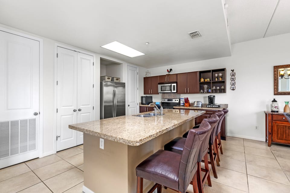 Extra counter top seating for guests!