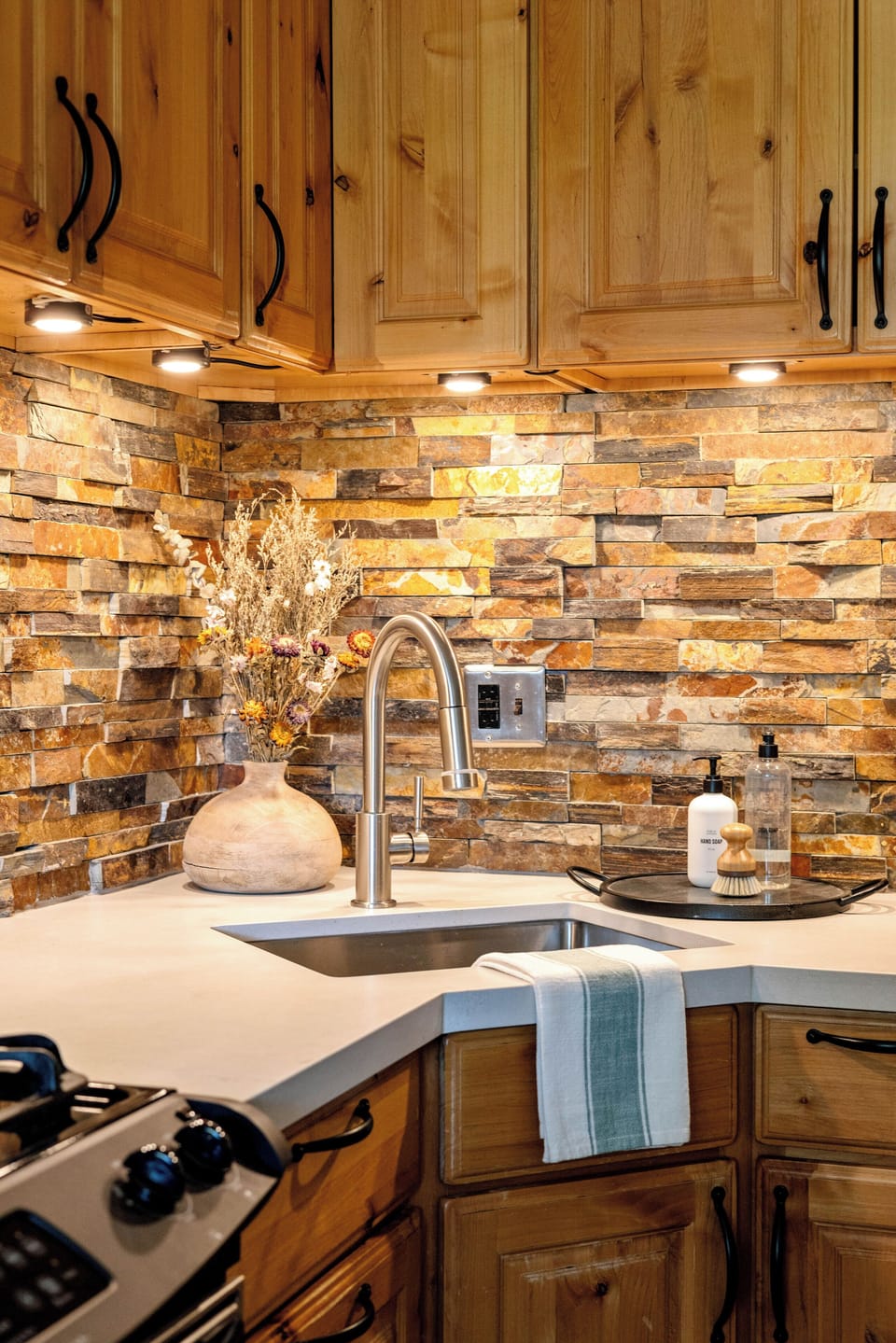 Kitchen luxury includes filtered water system - pure, great-tasting water for cooking and drinking.