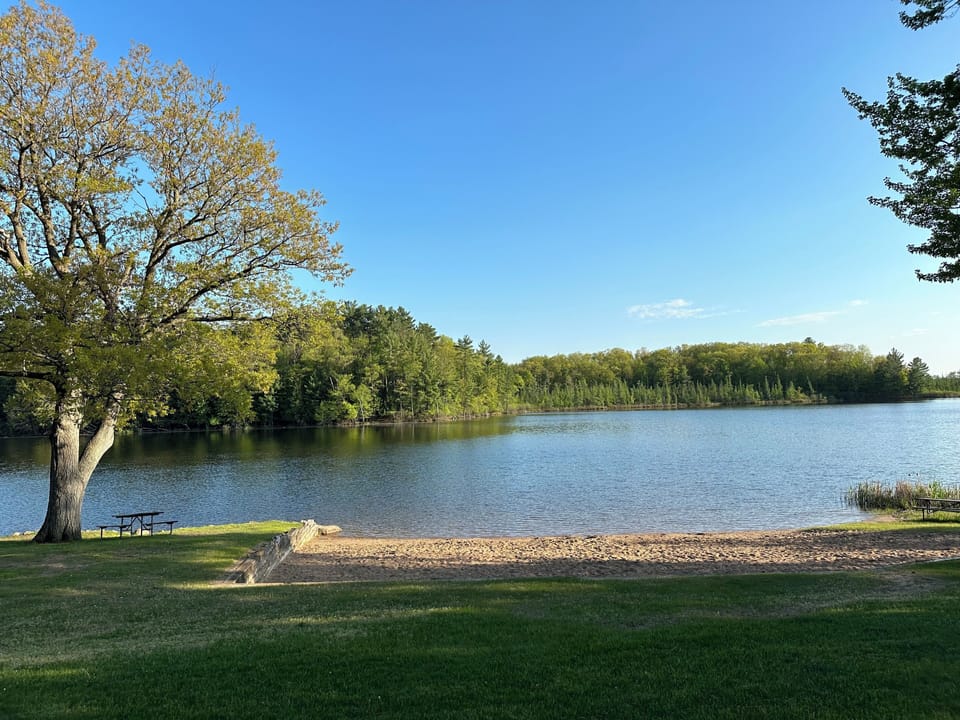 Nearby Mission Lake beach!