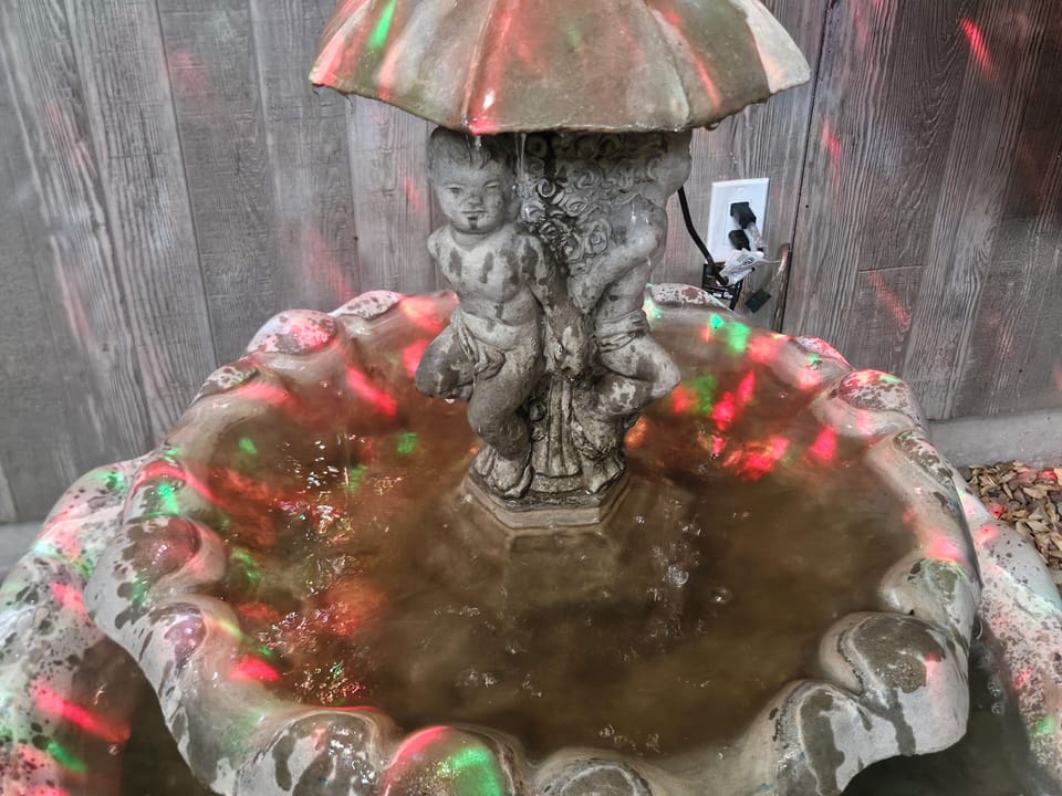 Water fountain in the atrium 