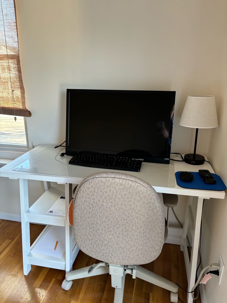 Desk set up full bedroom upstairs