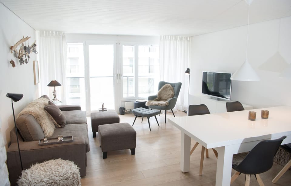 Living area with a balcony