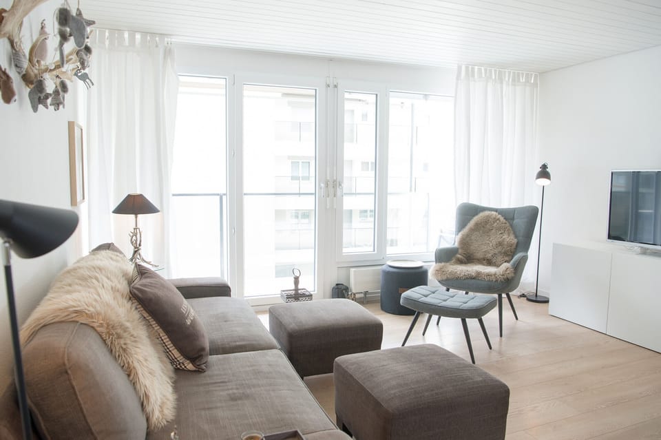 Living area with a balcony