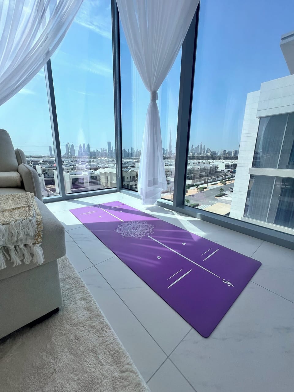 Sitting area with sun rise view