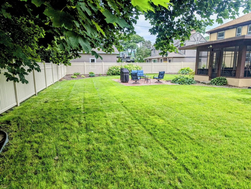 Fully fenced backyard 