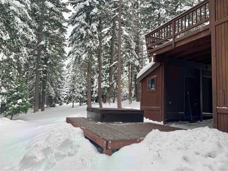 Hot tub and lower deck