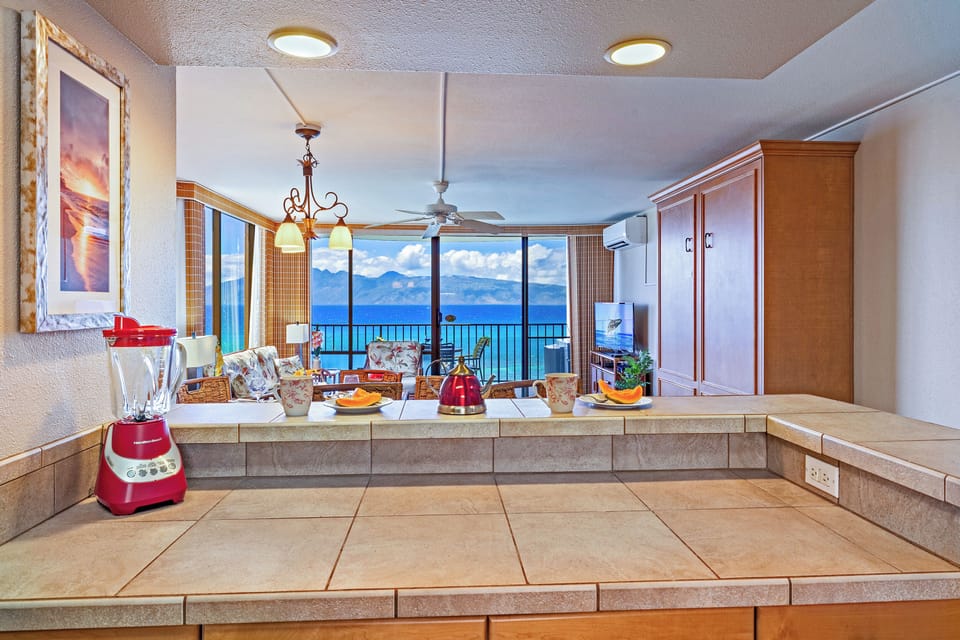 Beautiful view of the Moloka‘i & Lanai islands from the condo!