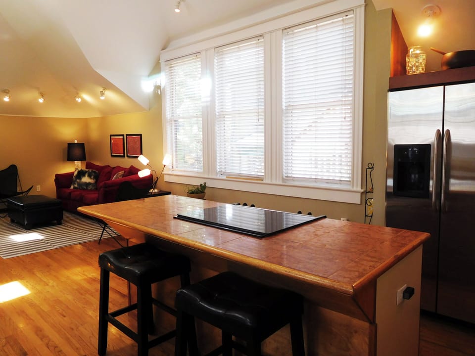 Island open to living area