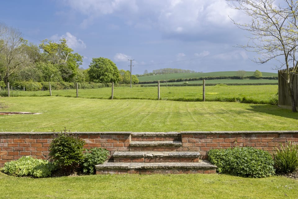 The front lawned, shared garden