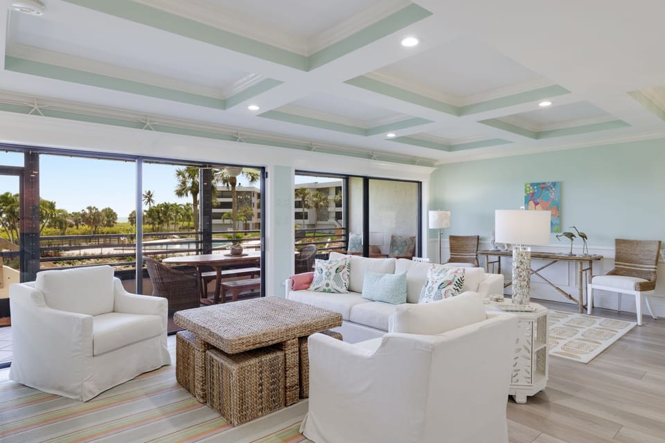 Fantastic Gulf of Mexico views from every part of the living room