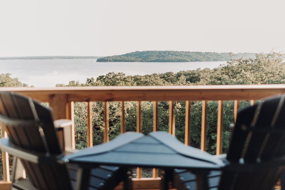 Lake view seating for 4 guest.  The balcony is a great place to capture the golden hour over the lake!