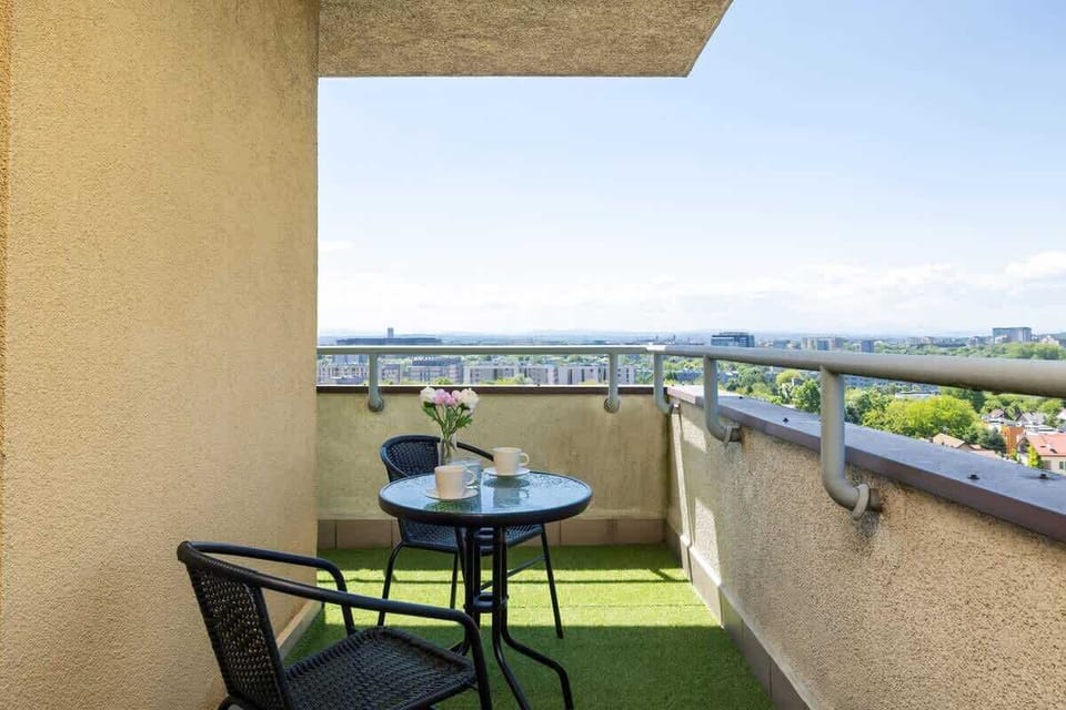 Furnished balcony.