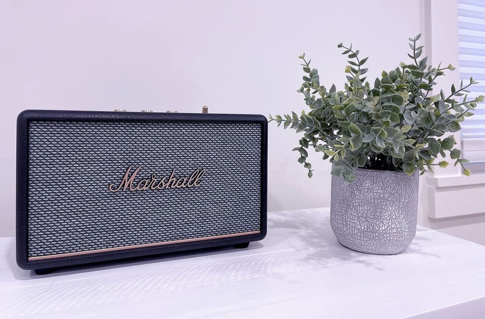 Marshall bluetooth speaker.