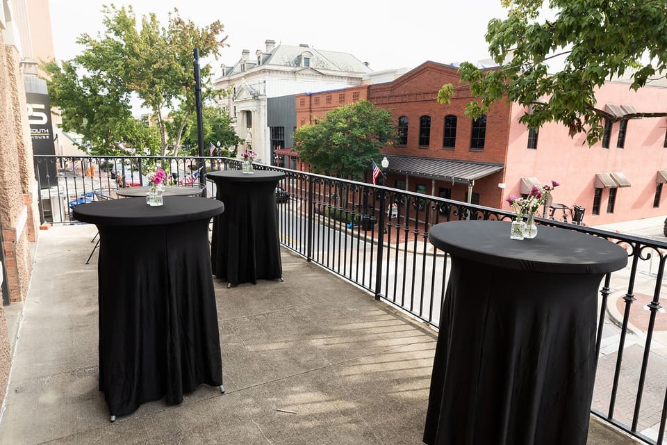 Balcony views over Downtown Palafox Street. 