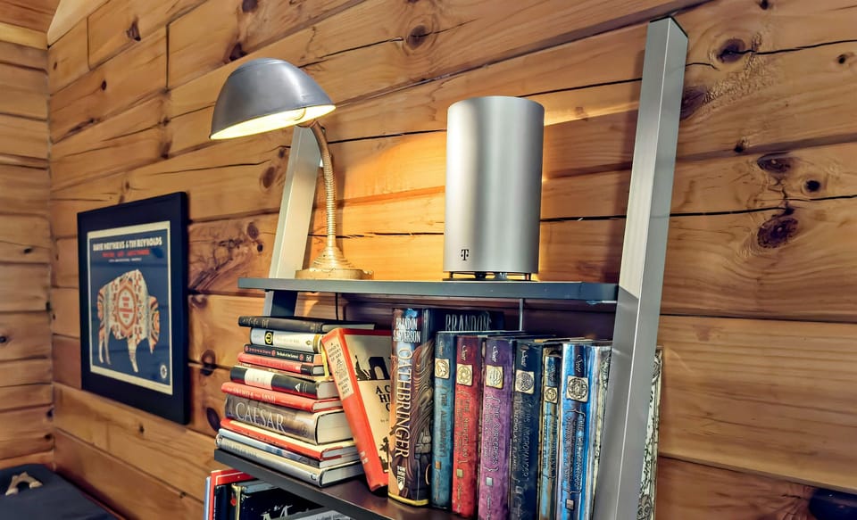 Cozy up with a book by the wood stove