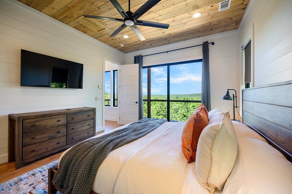 This suite has direct access to the second floor balcony!