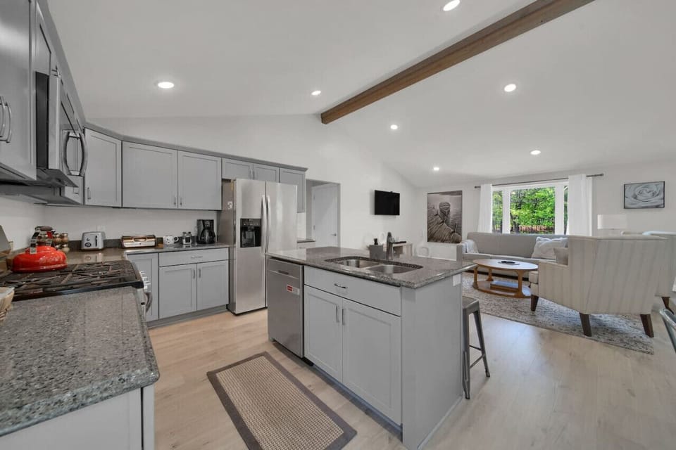 The kitchen is fully stocked for all of your needs during your stay