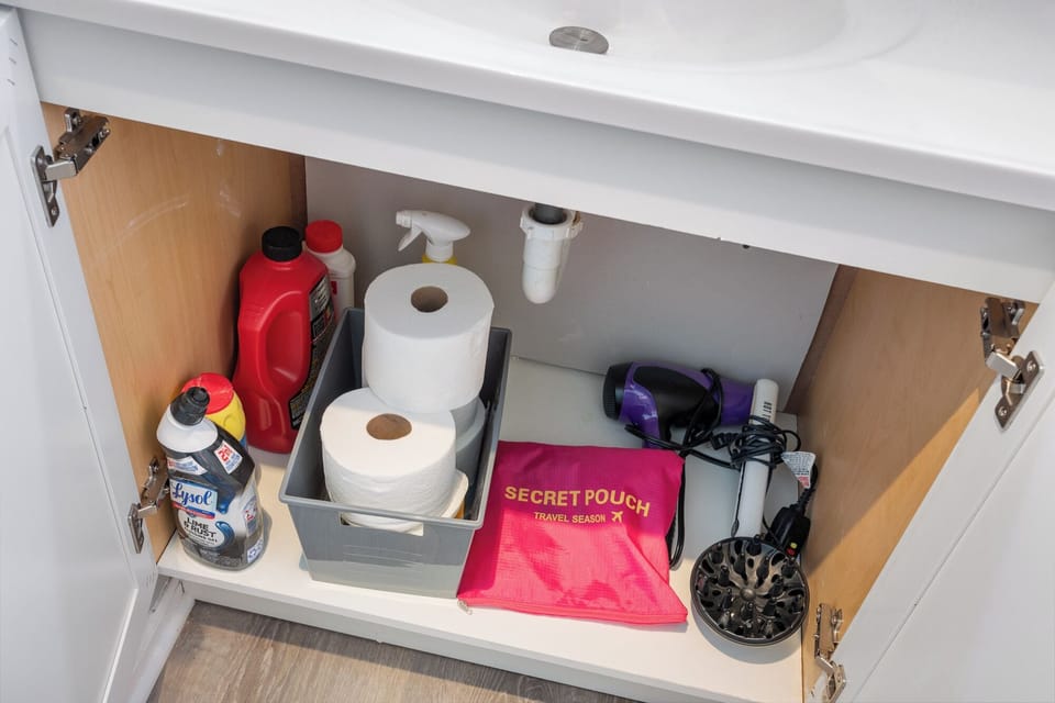 Under bathroom sink
