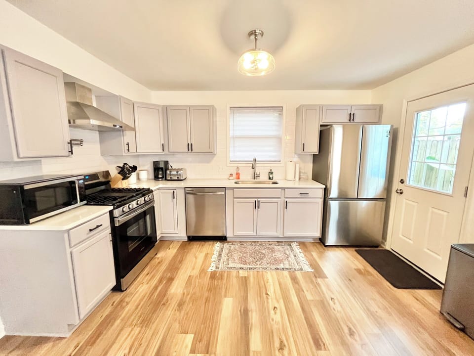 Large, open, fully-equipped chef's gourmet kitchen.