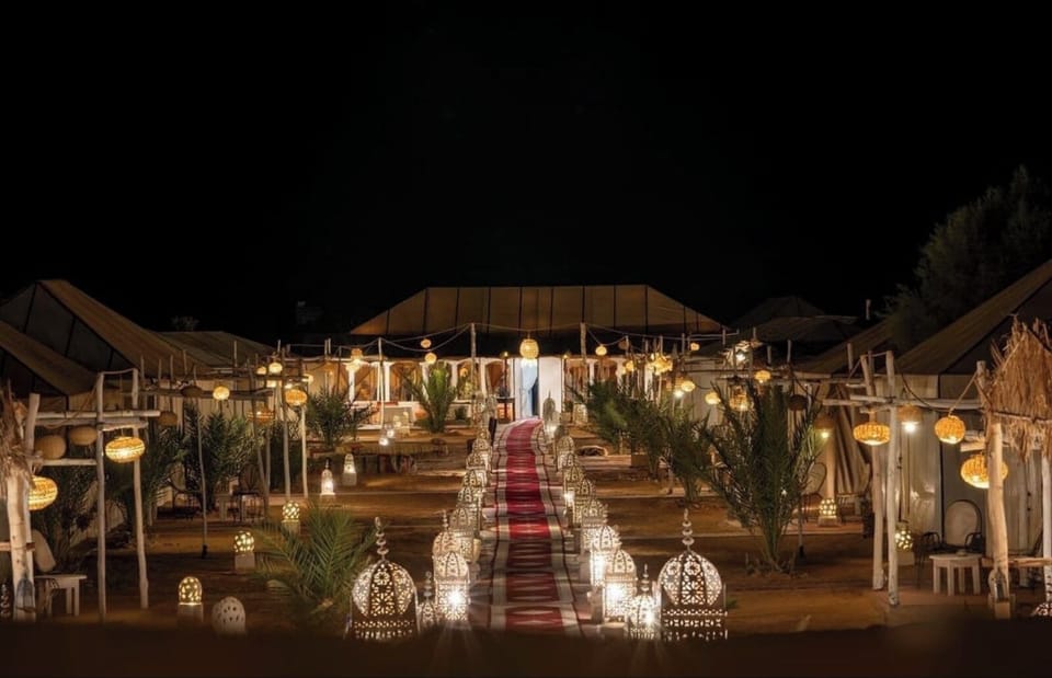 Outdoor banquet area