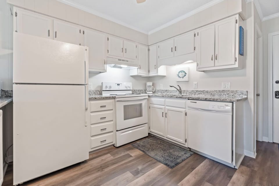 Newly updated kitchen with granite countertops
