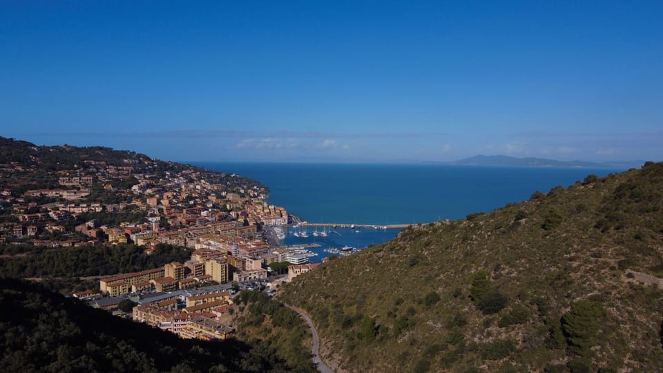View of the village of Porto Santo Stefano from the top of the house.