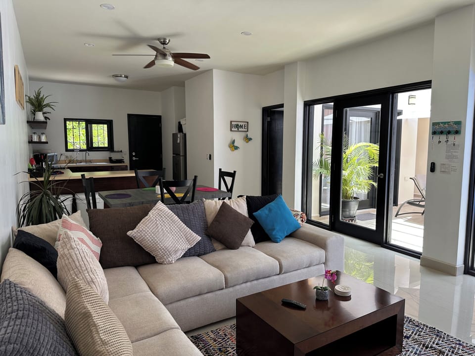 Living room, Dining room and Kitchen