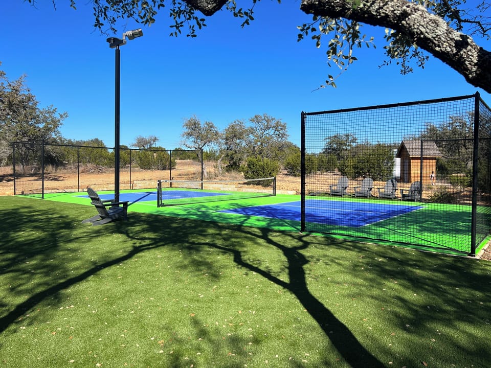 Enjoy a friendly game of pickleball. We have equipment to borrow.
