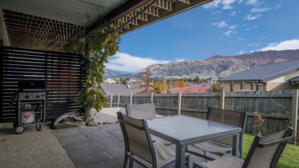 private terrace with mountain views and BBQ