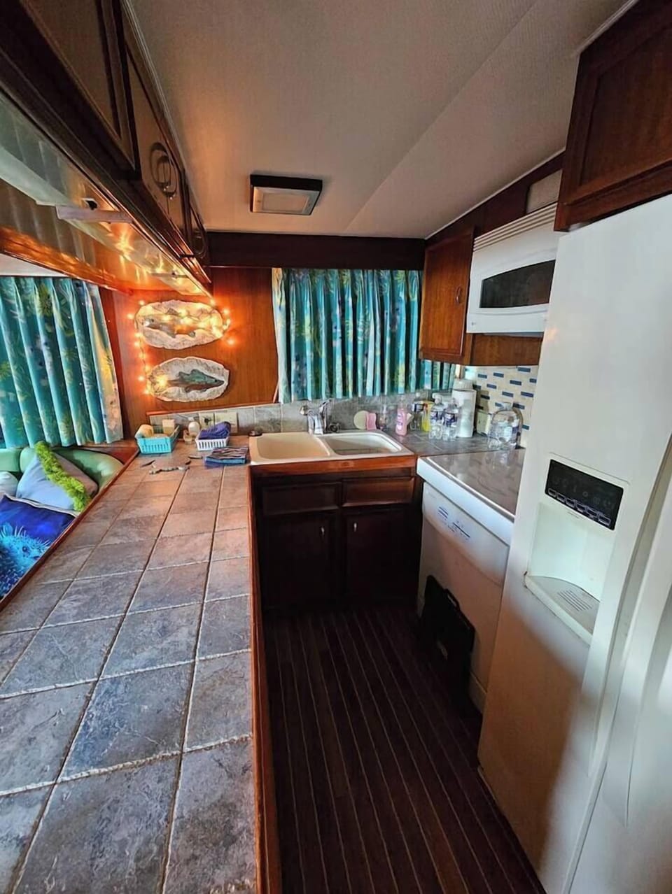 Galley with residential appliances