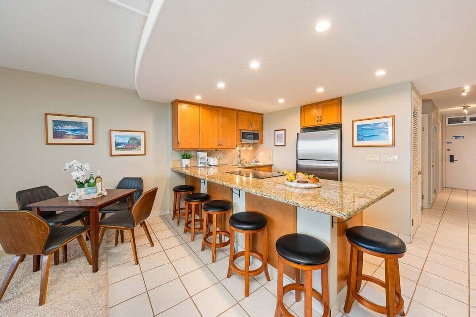 Plenty of breakfast bar seating for the family