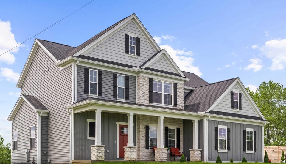Stunning modern home with porch