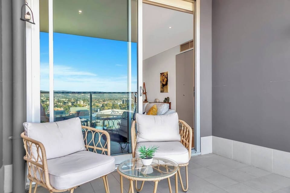 With views stretching over the city and hills, the balcony is an idyllic spot to sip your morning coffee, watching the sky change hue overhead.
