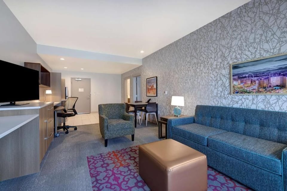 Kick back on the roomy sofa after a day out.