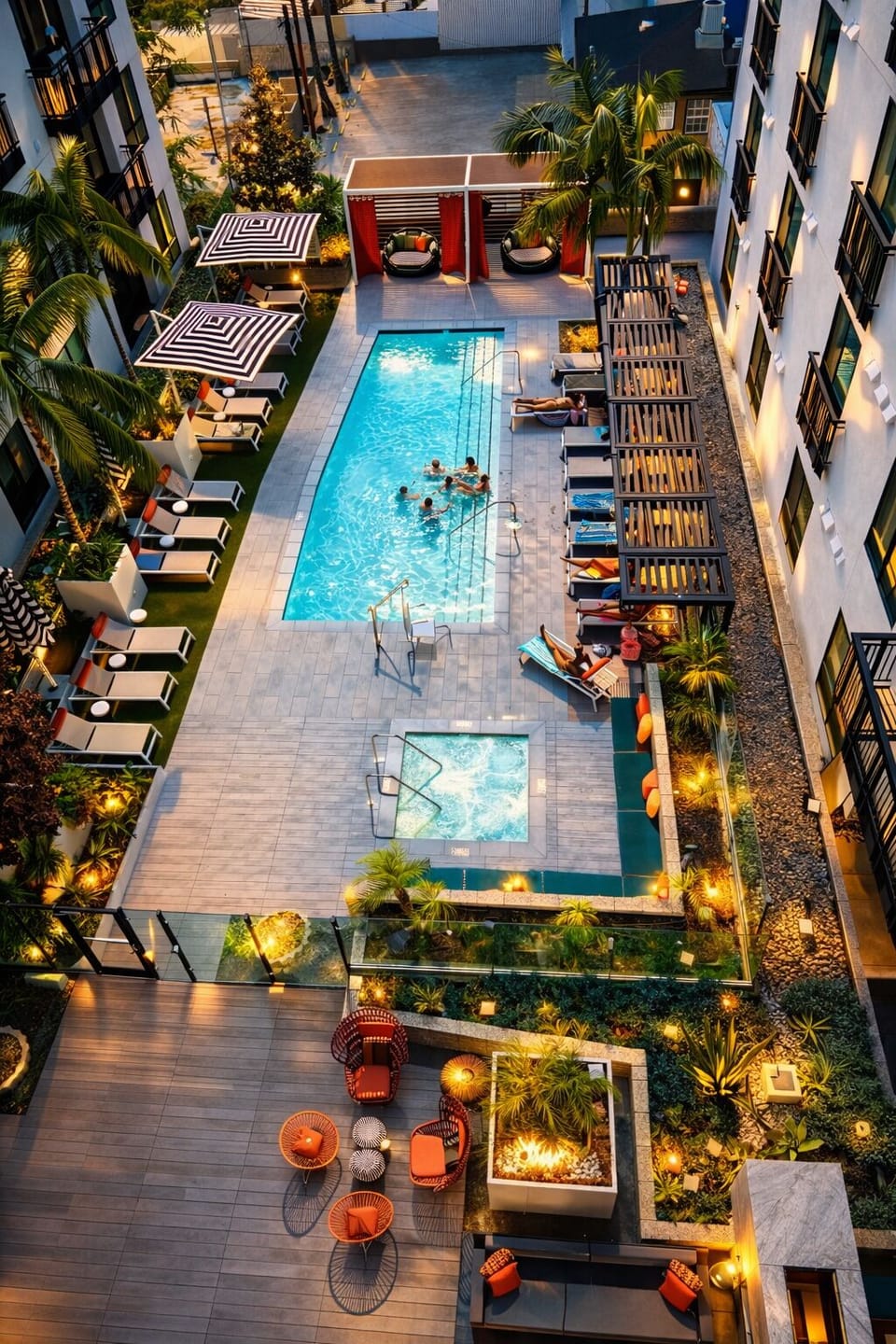 Resort-style pool, spa & cabanas—view from your balcony & bedroom