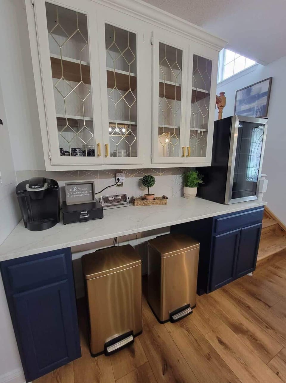 Added bar area to the kitchen